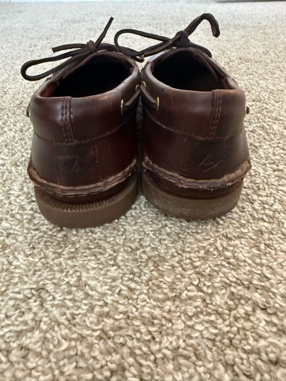 Sperry Dark Brown Leather Lace-Up Boat Shoes - Picture 4 of 8